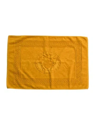 Pre-owned Versace Medusa Bath Mat In Yellow