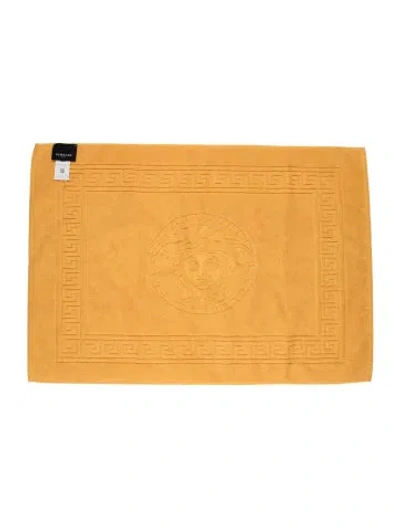 Pre-owned Versace Medusa Bath Mat In Yellow