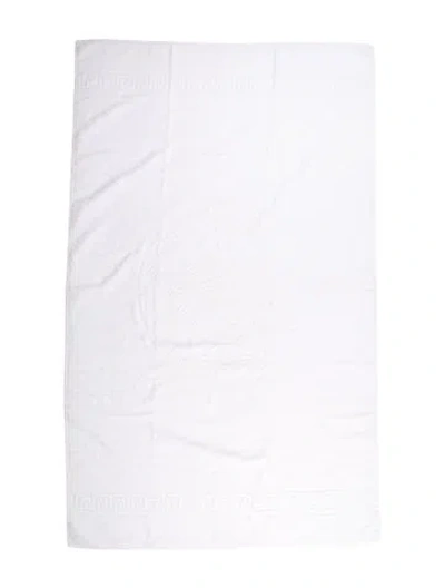 Pre-owned Versace Medusa Bath Sheet In White