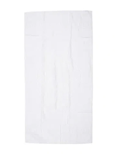 Pre-owned Versace Medusa Bath Towel In White