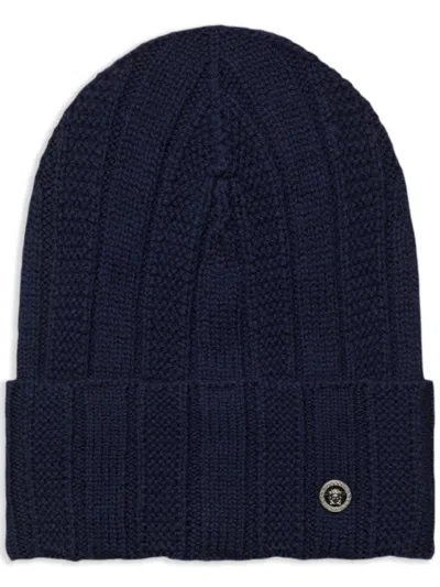 Versace Medusa Beanie In Blue
