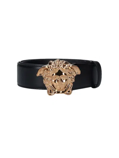 Versace Medusa Belt In Black