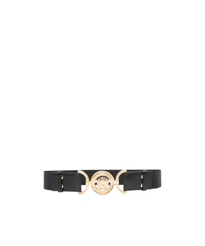 VERSACE VERSACE MEDUSA HEAD-BUCKLE ELASTIC BAND BELT