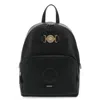 Versace Appliqué-logo Leather Backpack In Gold Tone/black
