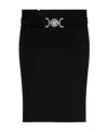 Versace Medusa Biggie Belted Pencil Skirt In Black