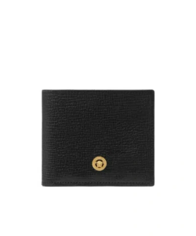 Versace Medusa Biggie Bi-fold Wallet In Black