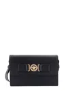 Versace Man Medusa Biggie Man Black Shoulder Bags In Black