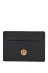 Versace Man Black Leather Medusa Biggie Card Holder In Black