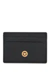 Versace Man Black Leather Medusa Biggie Card Holder In Black