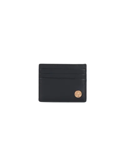 Versace "medusa Biggie" Card Holder In Black  