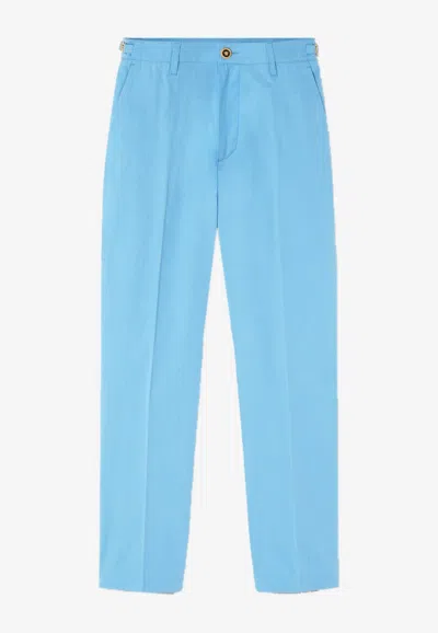 Versace Medusa Biggie Chino Pants In Light Blue