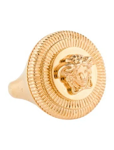 Pre-owned Versace Medusa Biggie Cocktail Ring In Multicolor