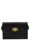 Versace Black Leather Medusa Biggie Crossbody Bag In Black
