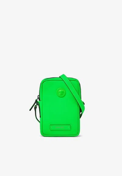 Versace Medusa Biggie Crossbody Bag In Green