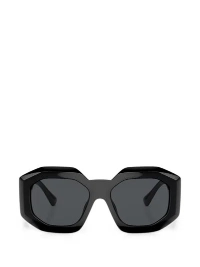 Versace Medusa Biggie Geometric-frame Sunglasses In Black