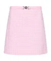 Versace Medusa Biggie Gingham-check Miniskirt In Pink