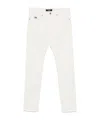 Versace Medusa Head-motif Mid-rise Straight-leg Jeans In White