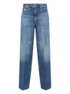 Versace Straight Trousers With Pockets And Loops In Blue
