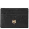 Versace Medusa Biggie Leather Card Case In Gold Tone/black