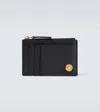 Versace Black Small Wallet With Medusa Biggie Logo In Black- Gold