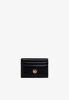 Versace Medusa Biggie Leather Cardholder In Black
