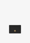 Versace Medusa Biggie Leather Cardholder In Black