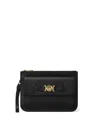 Versace Men Medusa Biggie Leather Small Clutch Bag In Black