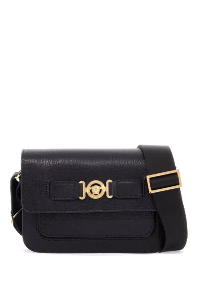 Versace Medusa Biggie Messenger In Blackgold