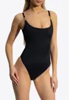 Versace Black Rolled Medusa One-piece Swimsuit In Black