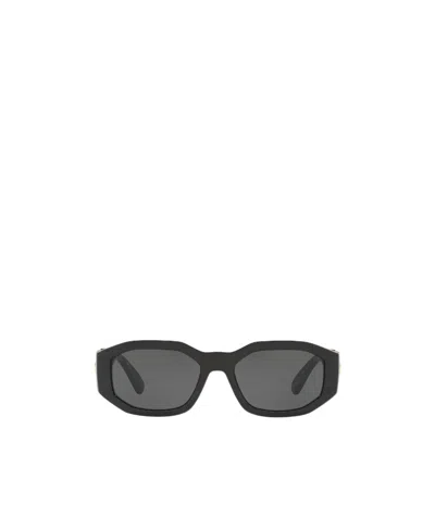 Versace Medusa Biggie Oval-frame Sunglasses In Black