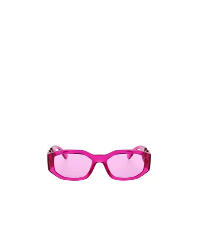 Versace Medusa Biggie Rectangle-frame In Pink
