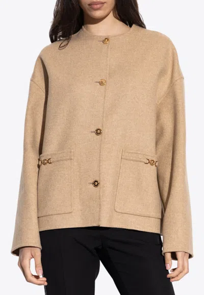 VERSACE MEDUSA BIGGIE RELAXED-FIT WOOL JACKET