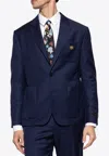 Versace Medusa Biggie Single-breasted Blazer In Blue