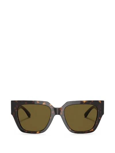 Versace Medusa Biggie Square-frame Sunglasses In Brown