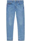 Versace With Classic Fit And Distressed Detailing In Blue