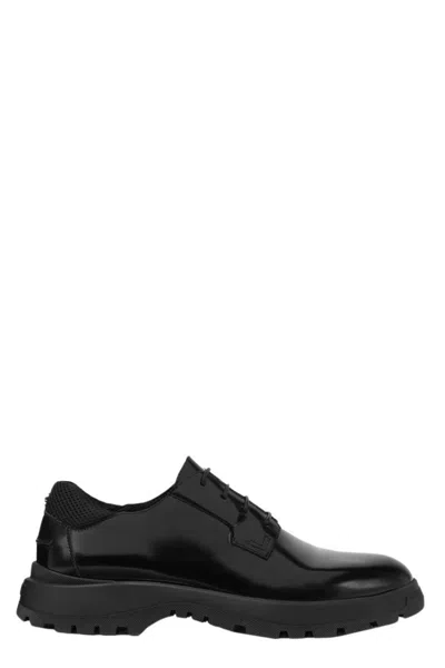 Versace Medusa Biggie Stud Derby Shoes In Black