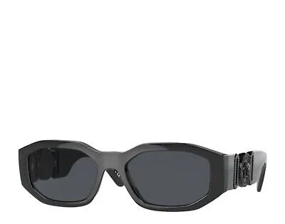 Pre-owned Versace Medusa Biggie Sunglasses Black/dark Grey Ve4361 536087