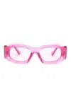 Versace Medusa Biggie Transparent-design Sunglasses In Pink