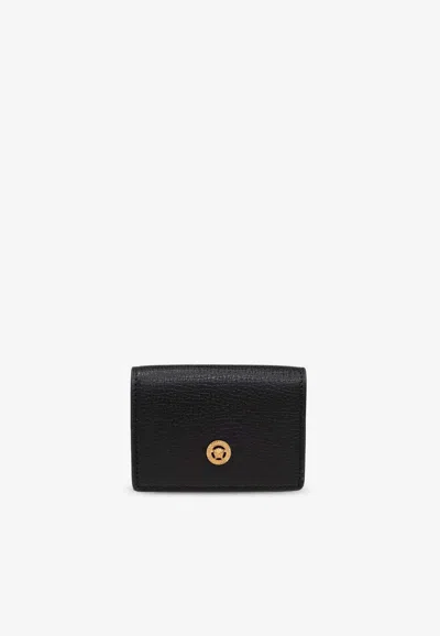 Versace Medusa Biggie Tri-fold Wallet In Black