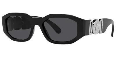 Pre-owned Versace Medusa Biggie Unisex Geometric Sunglasses - Ve4361 542287 53 - Italy In Gray