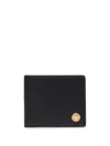 Versace Leather Bifold Wallet In Black