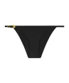 Versace Low-rise Bikini With Thin Straps In Black