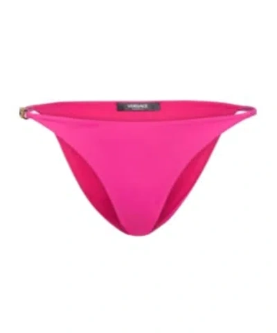 Versace Medusa Lycra Bikini Bottoms In Fuchsia