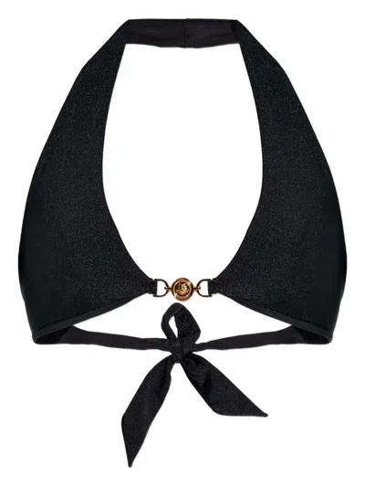 Versace Medusa Bikini Top In Black