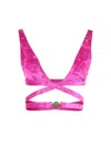 Versace Medusa Bikini Top In Pink