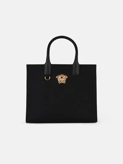 Versace 'medusa' Black Cotton Bag