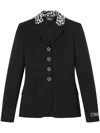 Versace Medusa Single Breast Blazer Jacket In Black