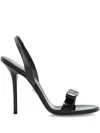 Versace Medusa-bow Slingback Sandals In Black