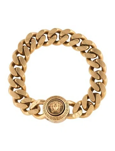 Pre-owned Versace Medusa Bracelet, 7.75" In Multicolor