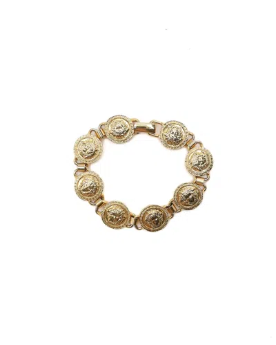 Pre-owned Versace Medusa Bracelet In Gold